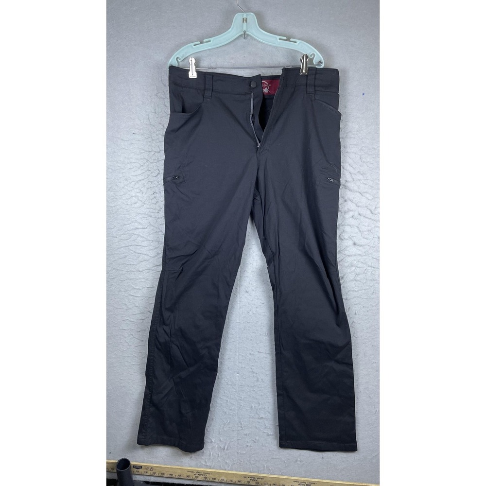 Wrangler Pants Mens 38x30 Black Outdoor Cargo Microfiber Hiking Workwear